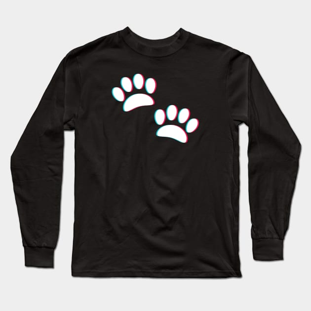 TikTok cat paw emoji smiley White Long Sleeve T-Shirt by ThingyDilly